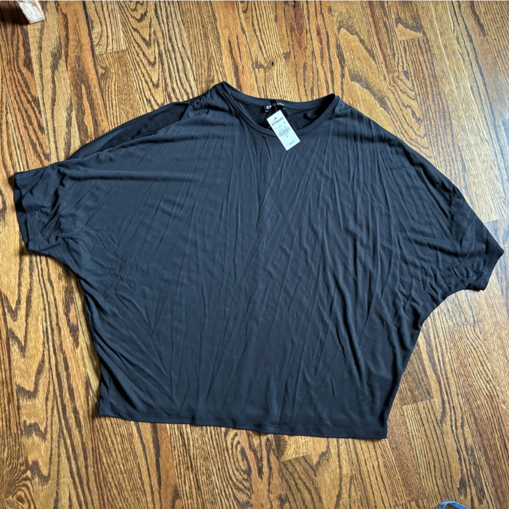 Express dolman-sleeve open-shoulder top, NWT
